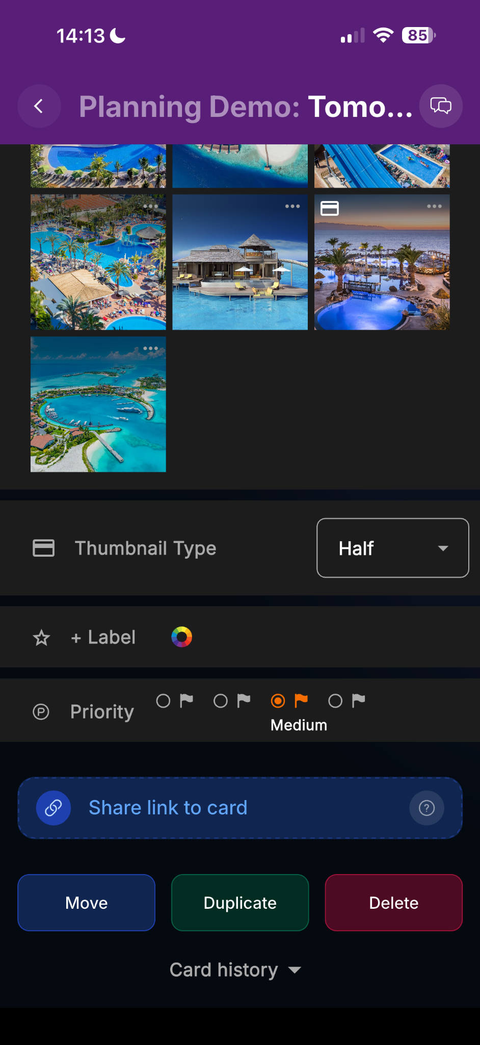 Bottom of card attachments