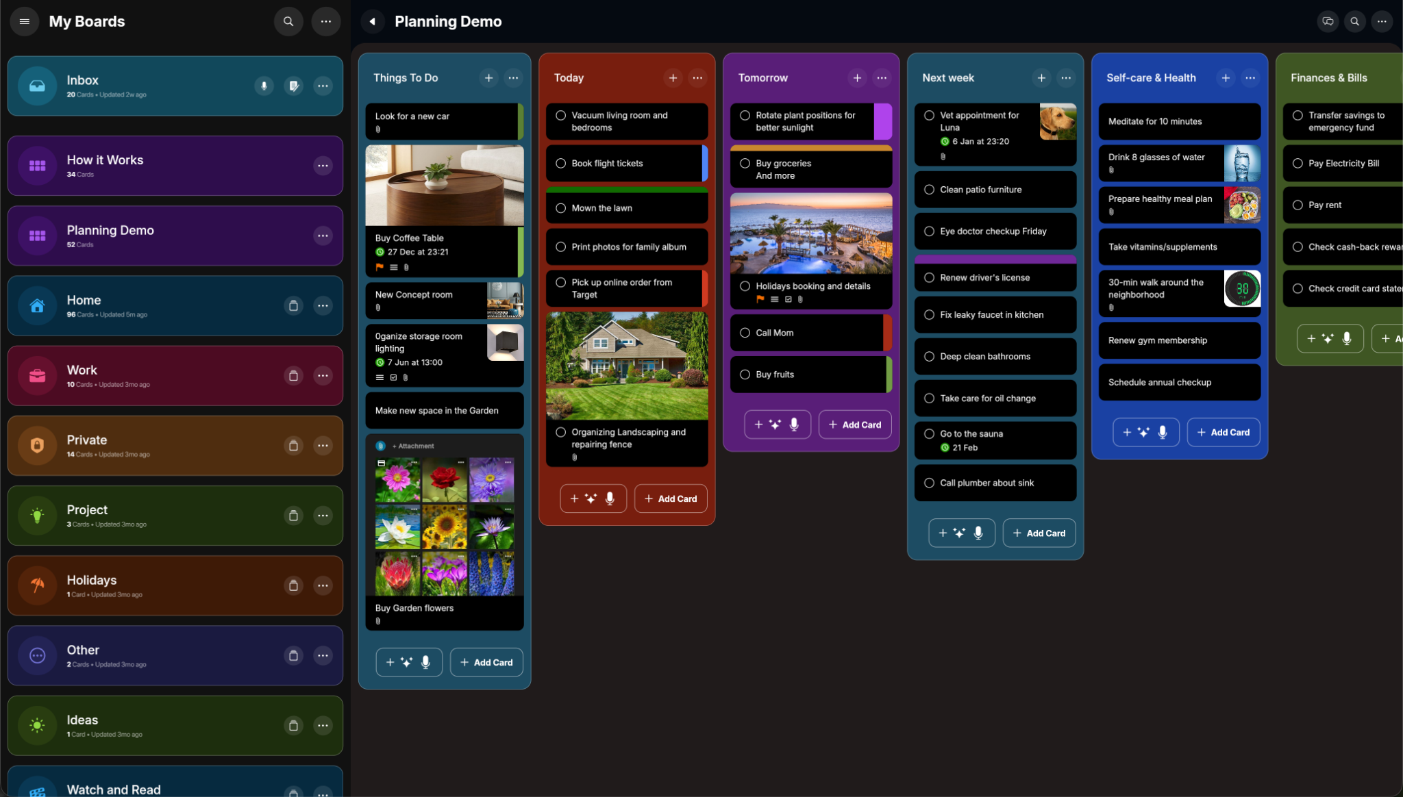 PlanBoards desktop planning board