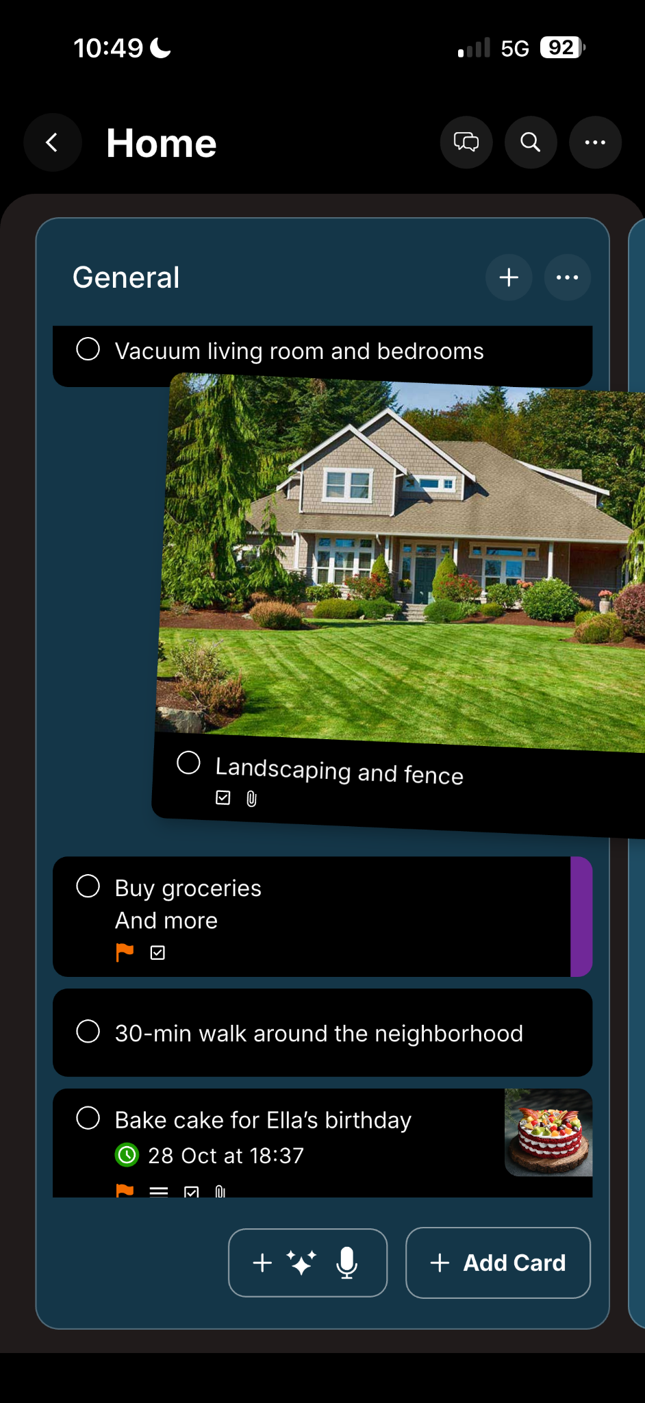 Placeholder for drag and drop